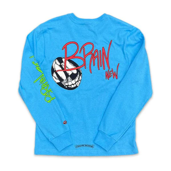 Matty Boy Chrome Hearts Brain New L/S T-Shirt Blue