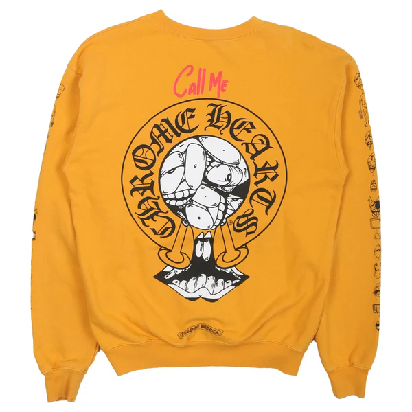 Matty Boy Chrome Hearts Call Me Crewneck Yellow