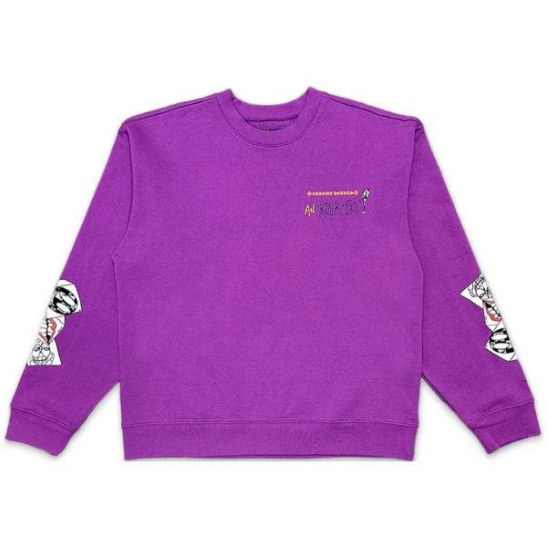 Matty Boy Chrome Hearts I Want More Not Less Crewneck Purple