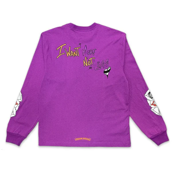 Matty Boy Chrome Hearts I Want More Not Less L/S T-Shirt Purple