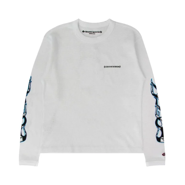 Matty Boy Chrome Hearts Sinister Thermal L/S T-Shirt White