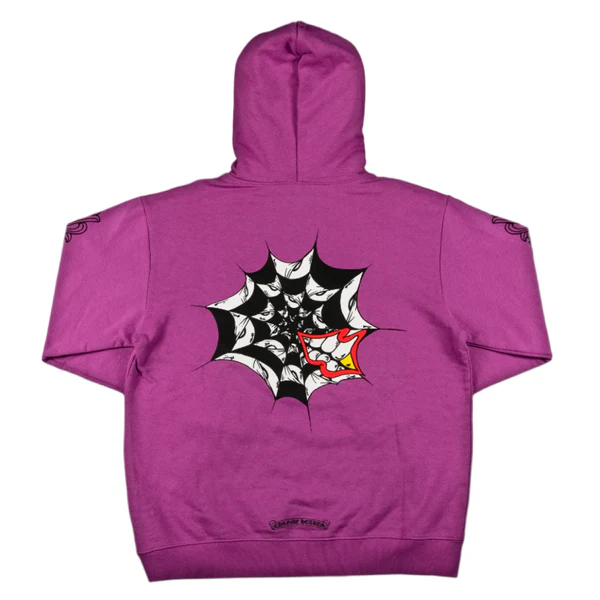 Matty Boy Chrome Hearts Spider Web Hoodie Purple