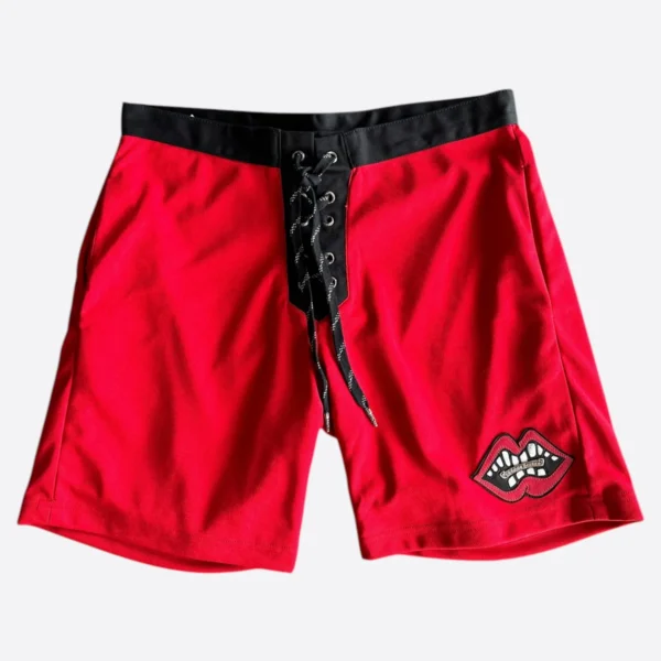 Shop Matty Boy Red Chomper Patch Shorts for bold color, distinctive graphics, versatile outfits, casual style, and streetwear appeal.